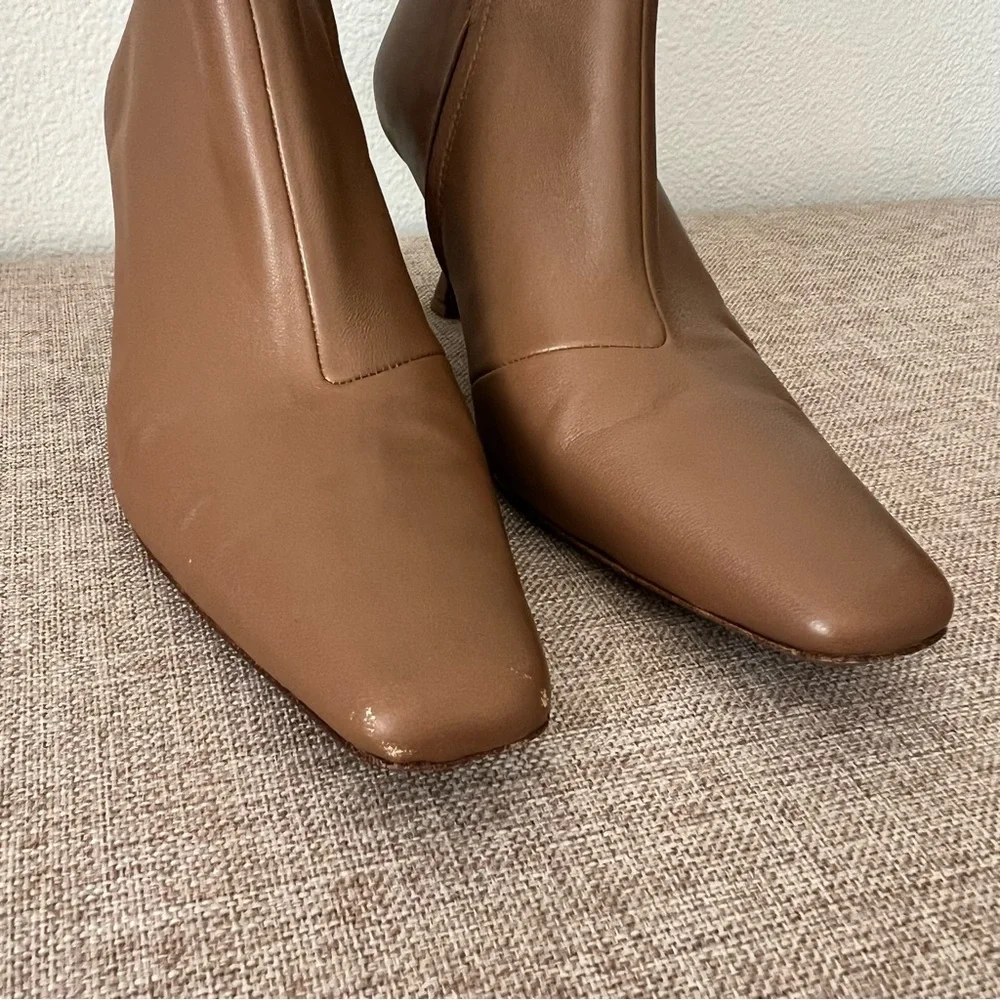 Loeffler Randall Thandy Bootie Safari Brown Kitten Heel Lamb Leather 9.5 - Picture 4 of 13